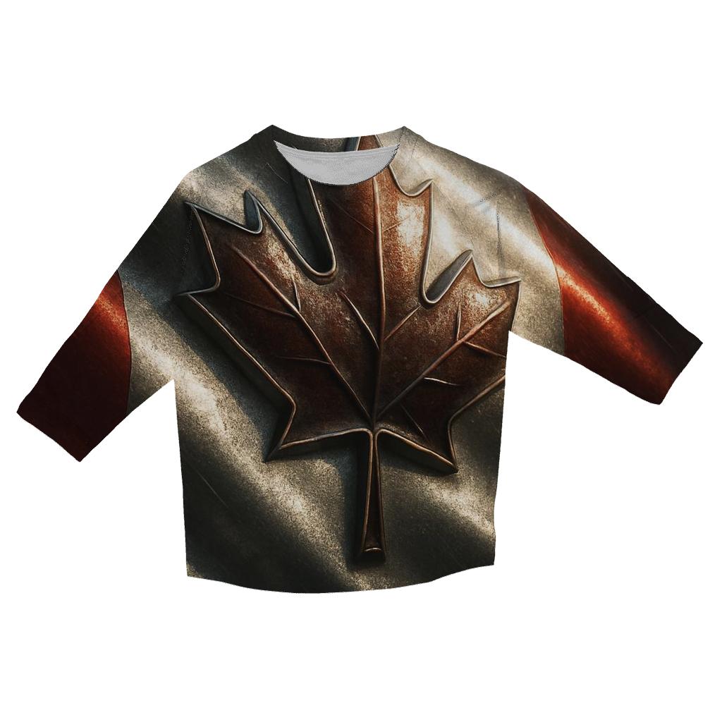 Metal Maple Storm Canada casual three quarter sleeve shirts