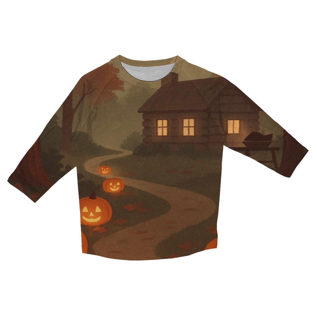 Harvest Lantern Path To Cozy Cabin personalized 3/4 sleeve tees