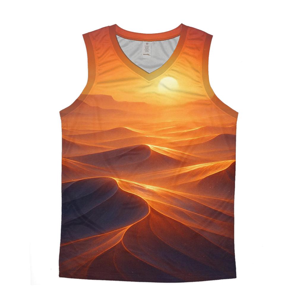 Saffron Mirage Over Glass Dunes stylish racerback tanks