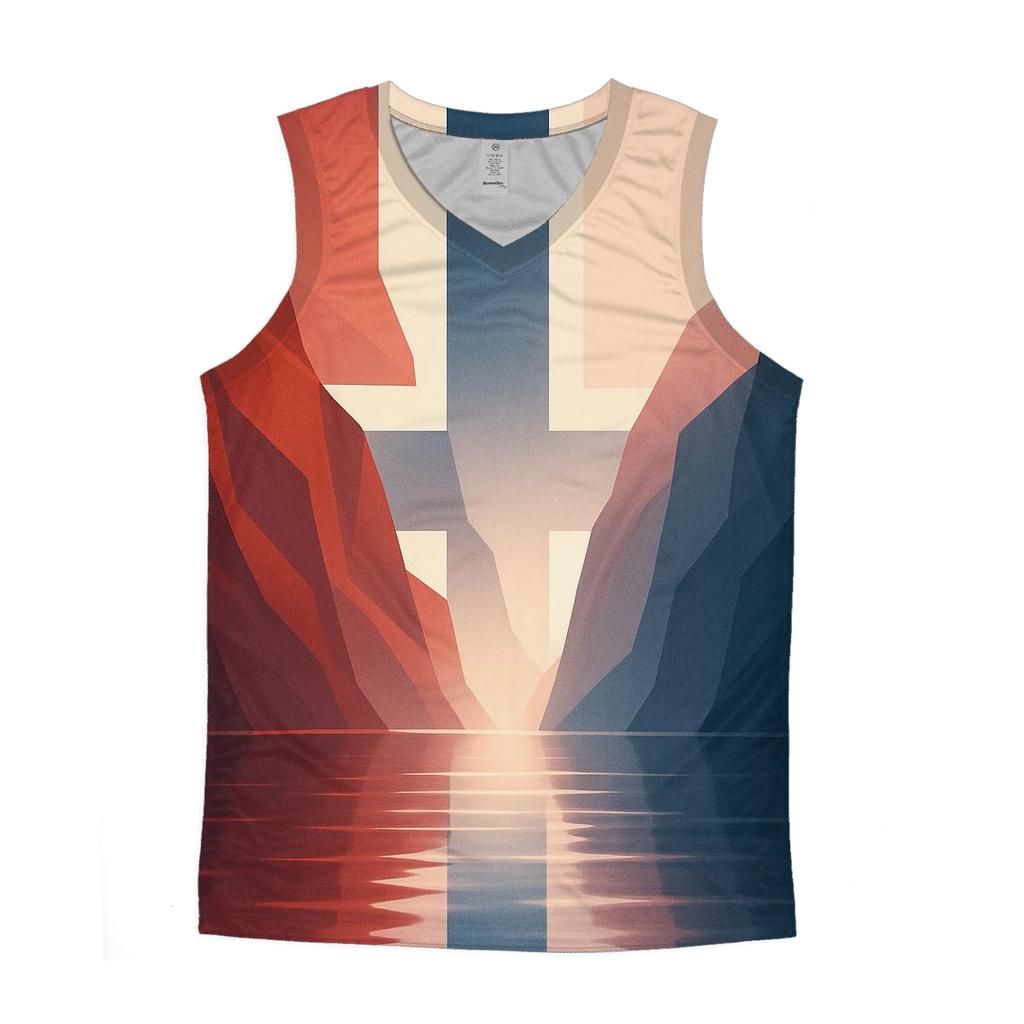 Aurora Geometry Norway cotton sleeveless tops