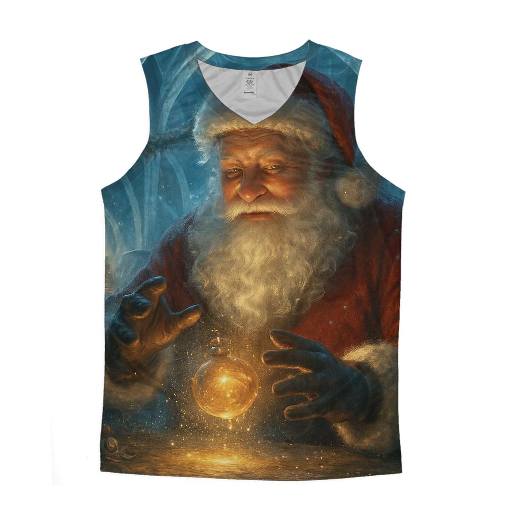 Crystal Workshop Santa And The Stardust Toy Forge sports performance tank tops