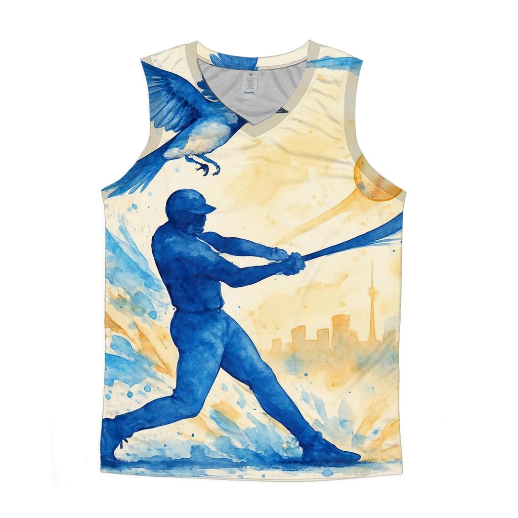Skyline Swing In Blue Jays Spirit casual summer tank tops