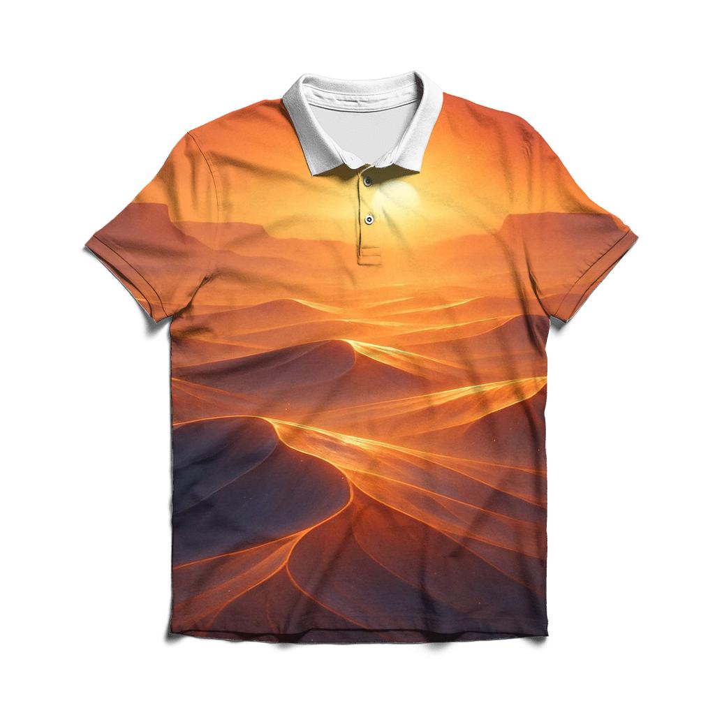 Saffron Mirage Over Glass Dunes classic pique polos