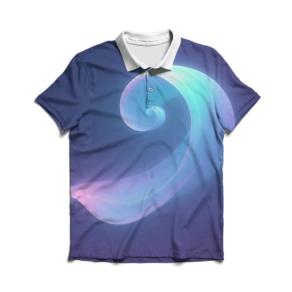 Prismatic Tidal Ribbon custom polo shirts