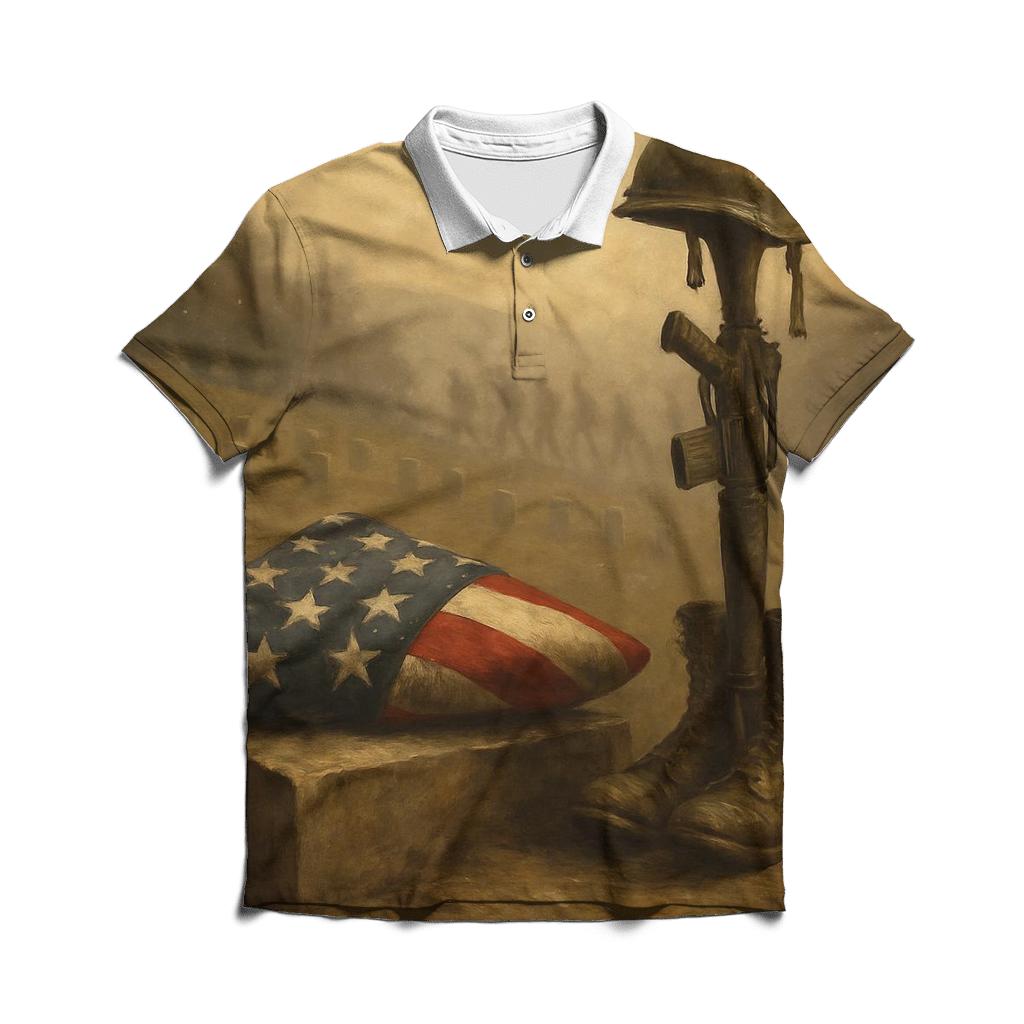 Memorial Fold And Silent Guardian branded logo polo shirts