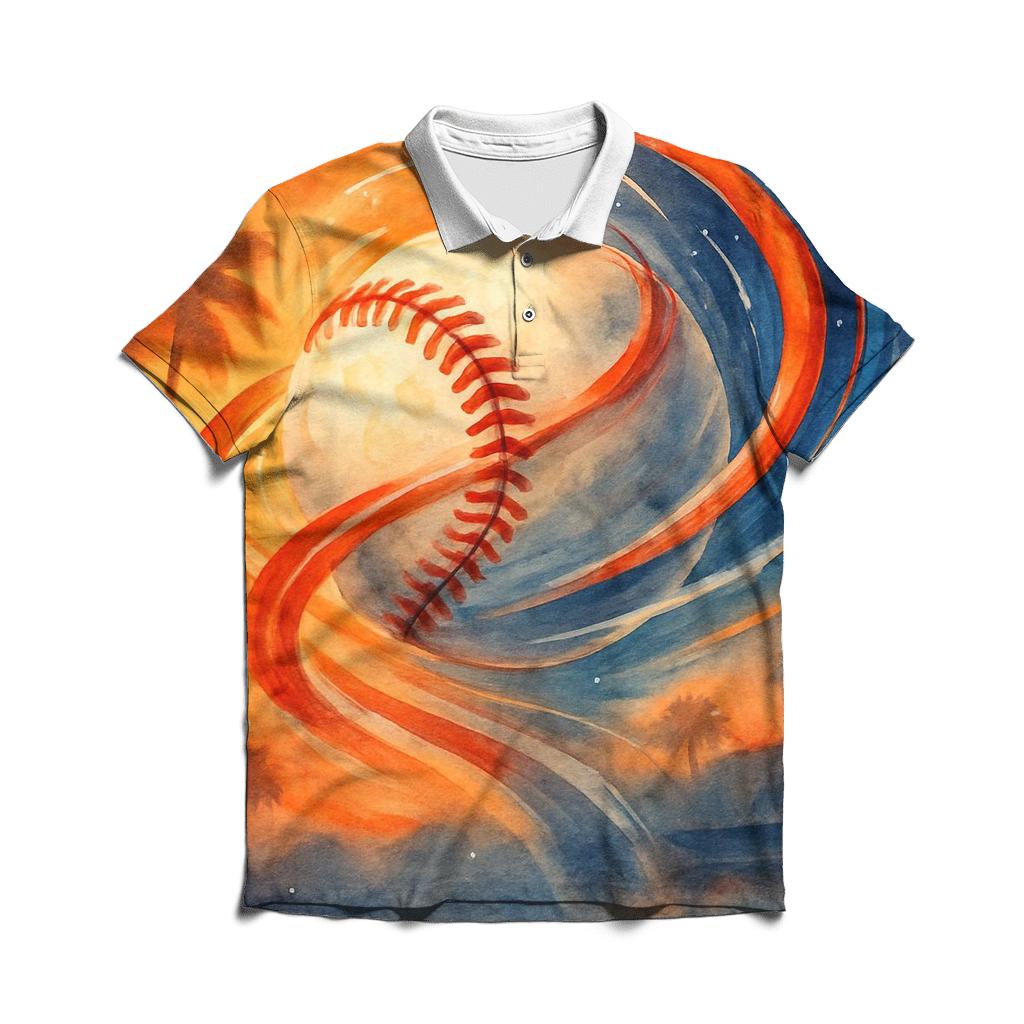 Sunset Seam Trails Across California Skies designer slim fit polos