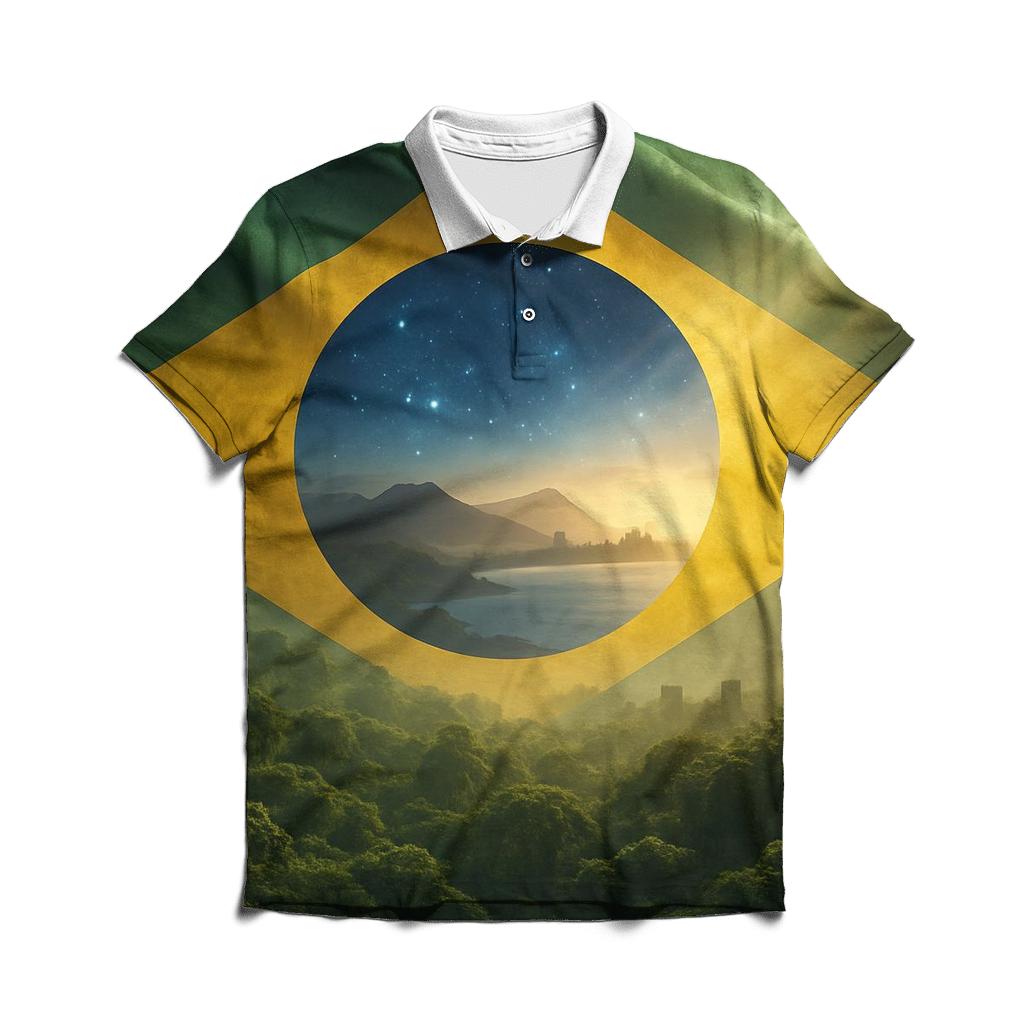 Emerald Horizon Brazil embroidered polo tops