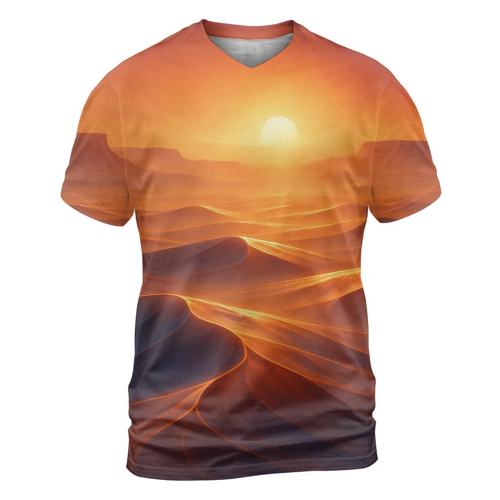 Saffron Mirage Over Glass Dunes custom all-over print shirts