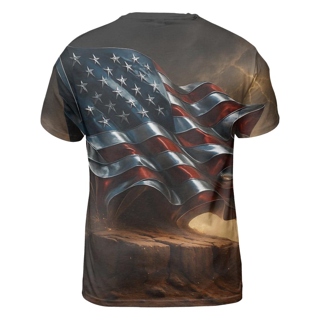 Chrome Flag Over Thunder Mesa custom all-over print shirts