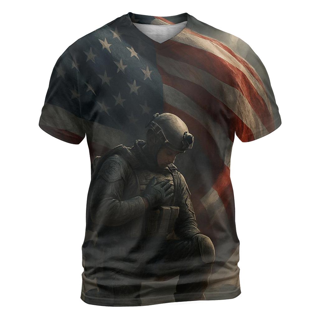 Oath Above The Stormlit Flag trendy printed shirt styles