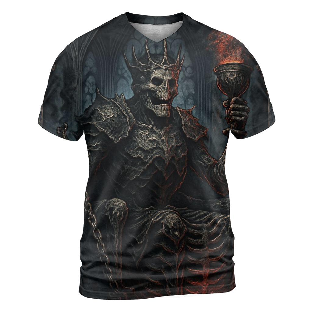 Throne Of The Ashen Skeleton King trendy printed shirt styles