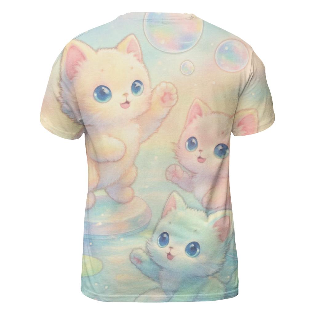 Crystal Lagoon Kittens Bubble Dance vibrant all-over design tees