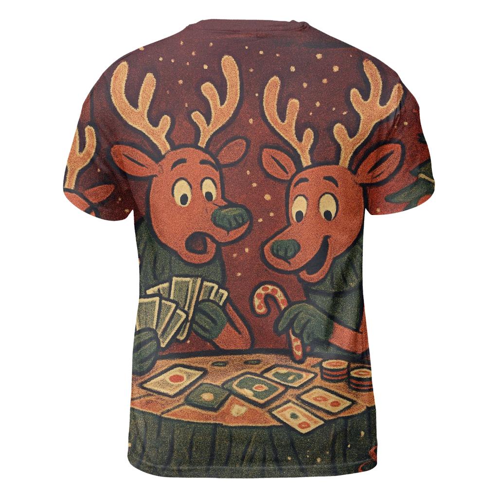 Reindeer Card Game Cabin Chaos custom all-over print shirts