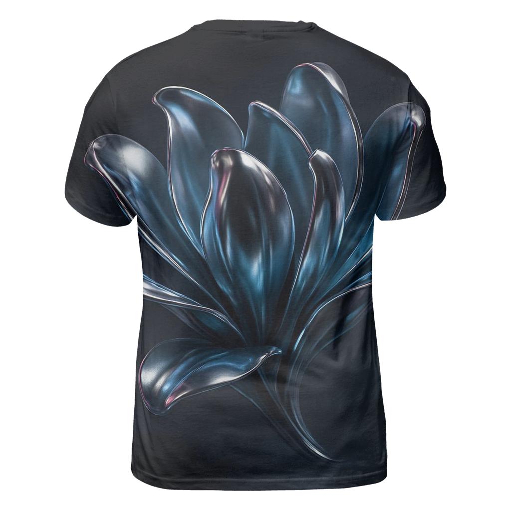 Chrome Bloom Nebula Sculpture creative print fashion shirts