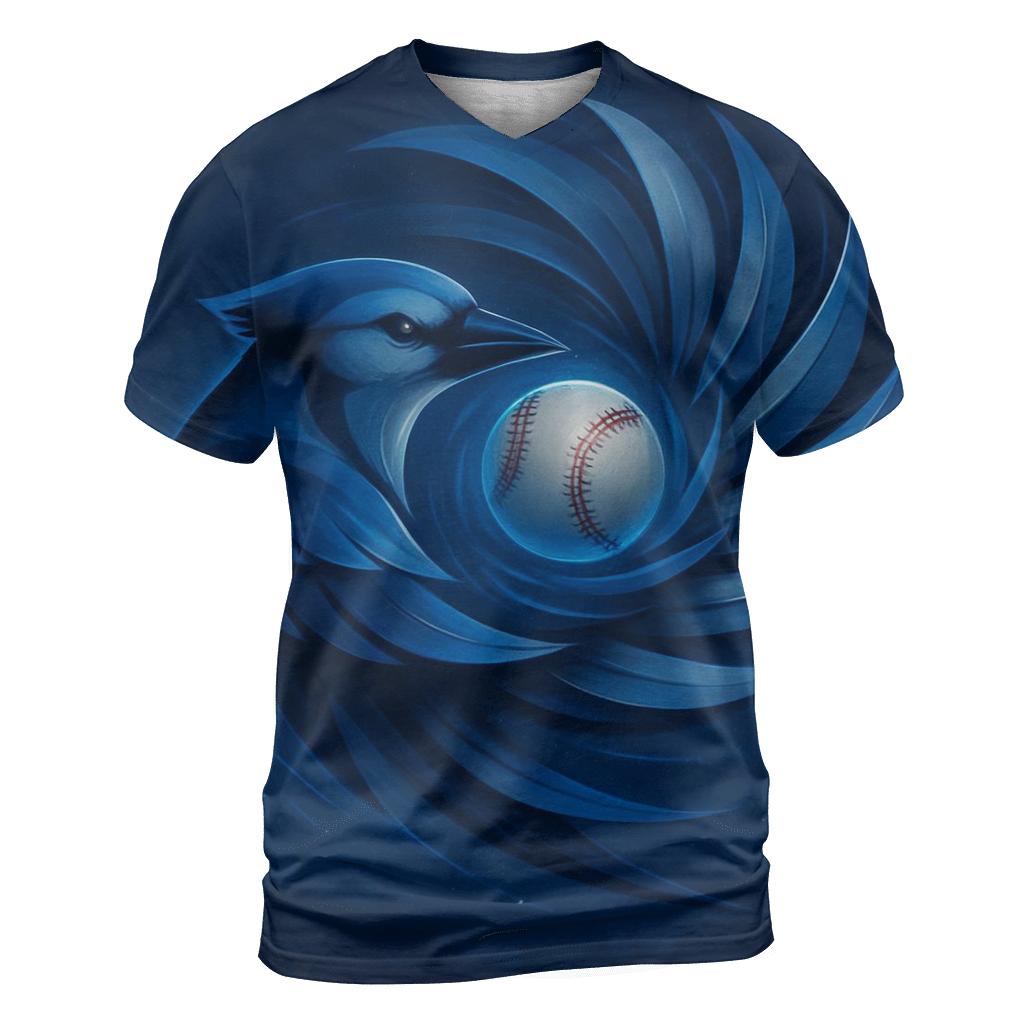 Midnight Pinwheel With Blue Jays Flight designer pattern shirts