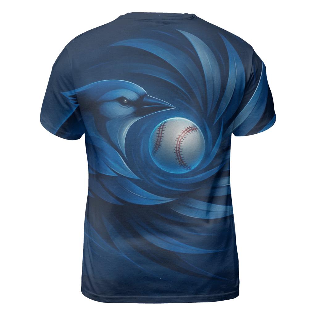 Midnight Pinwheel With Blue Jays Flight designer pattern shirts