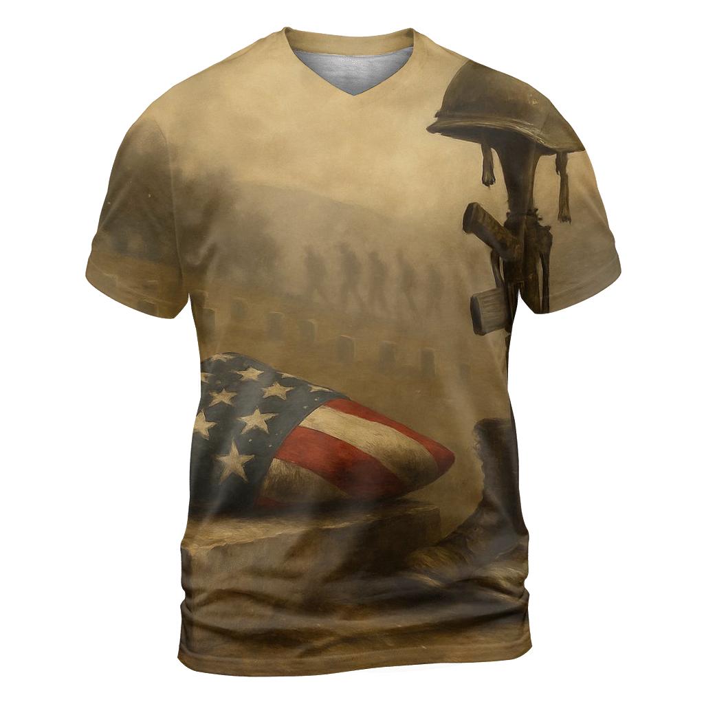 Memorial Fold And Silent Guardian creative print fashion shirts