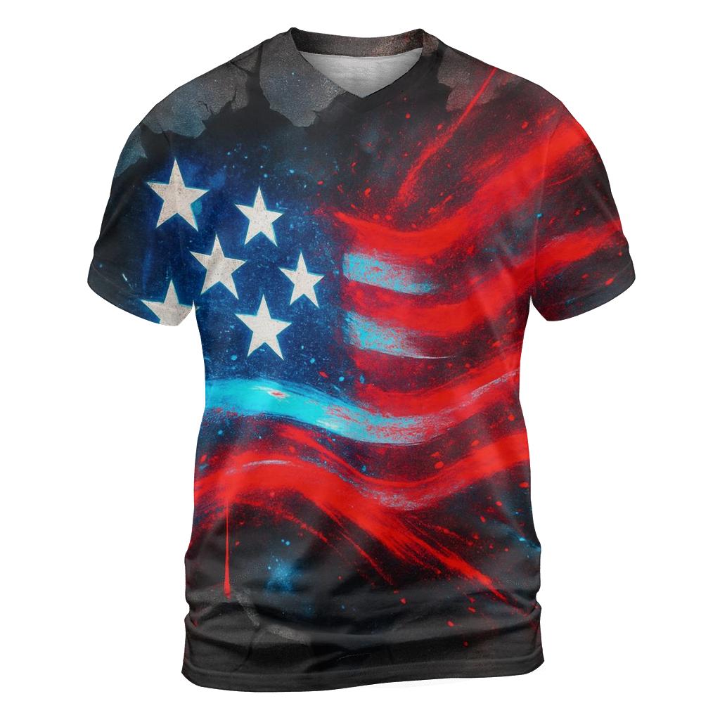Neon Alley Stars And Stripes Breakthrough vibrant all-over design tees