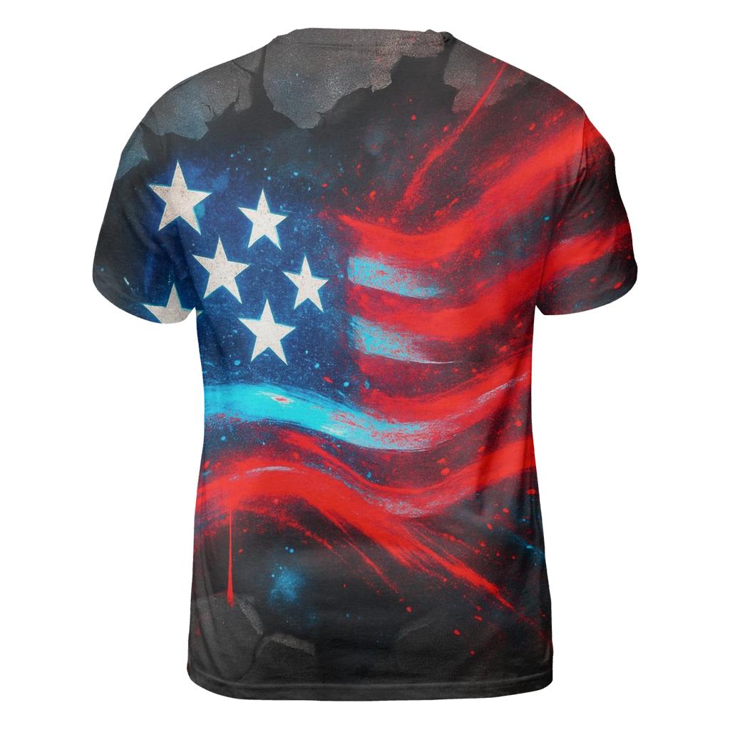 Neon Alley Stars And Stripes Breakthrough vibrant all-over design tees