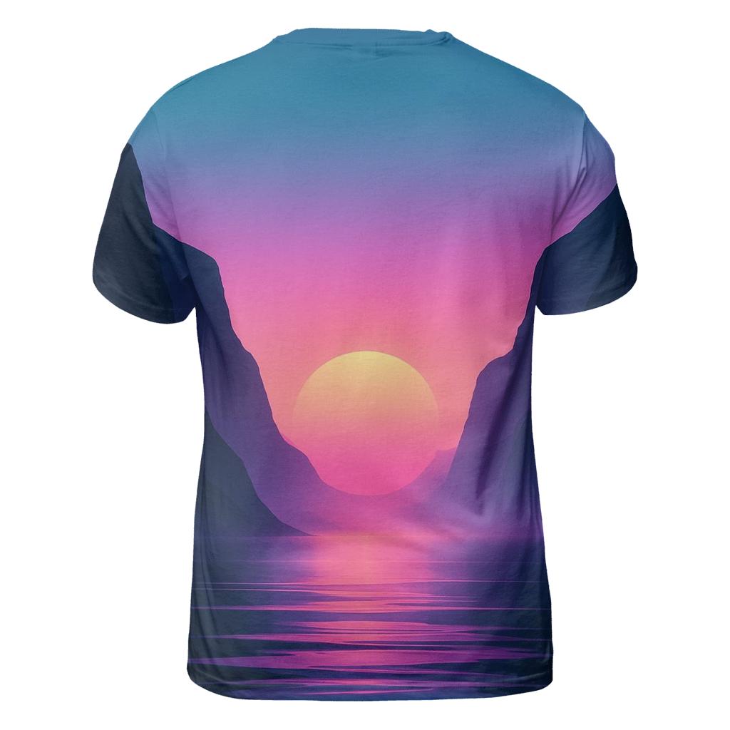 Neon Fjord Sundown Drift statement graphic shirts