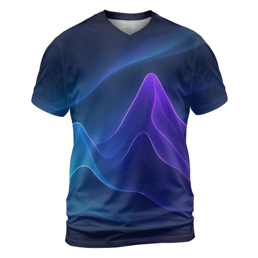 Aurora Atlas Peaks creative print fashion shirts