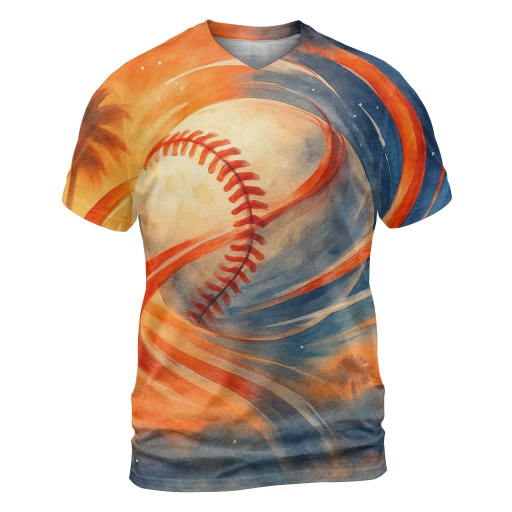 Sunset Seam Trails Across California Skies vibrant all-over design tees