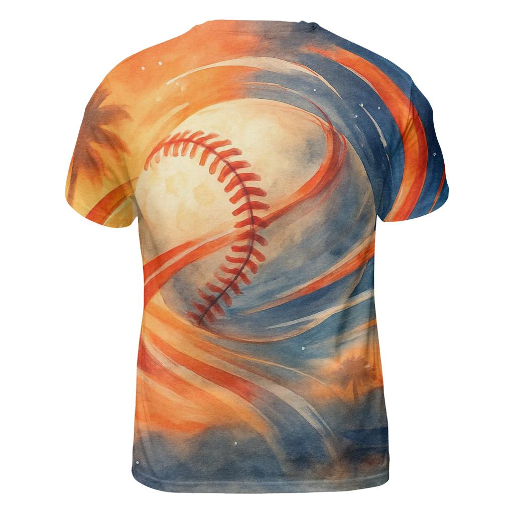 Sunset Seam Trails Across California Skies vibrant all-over design tees