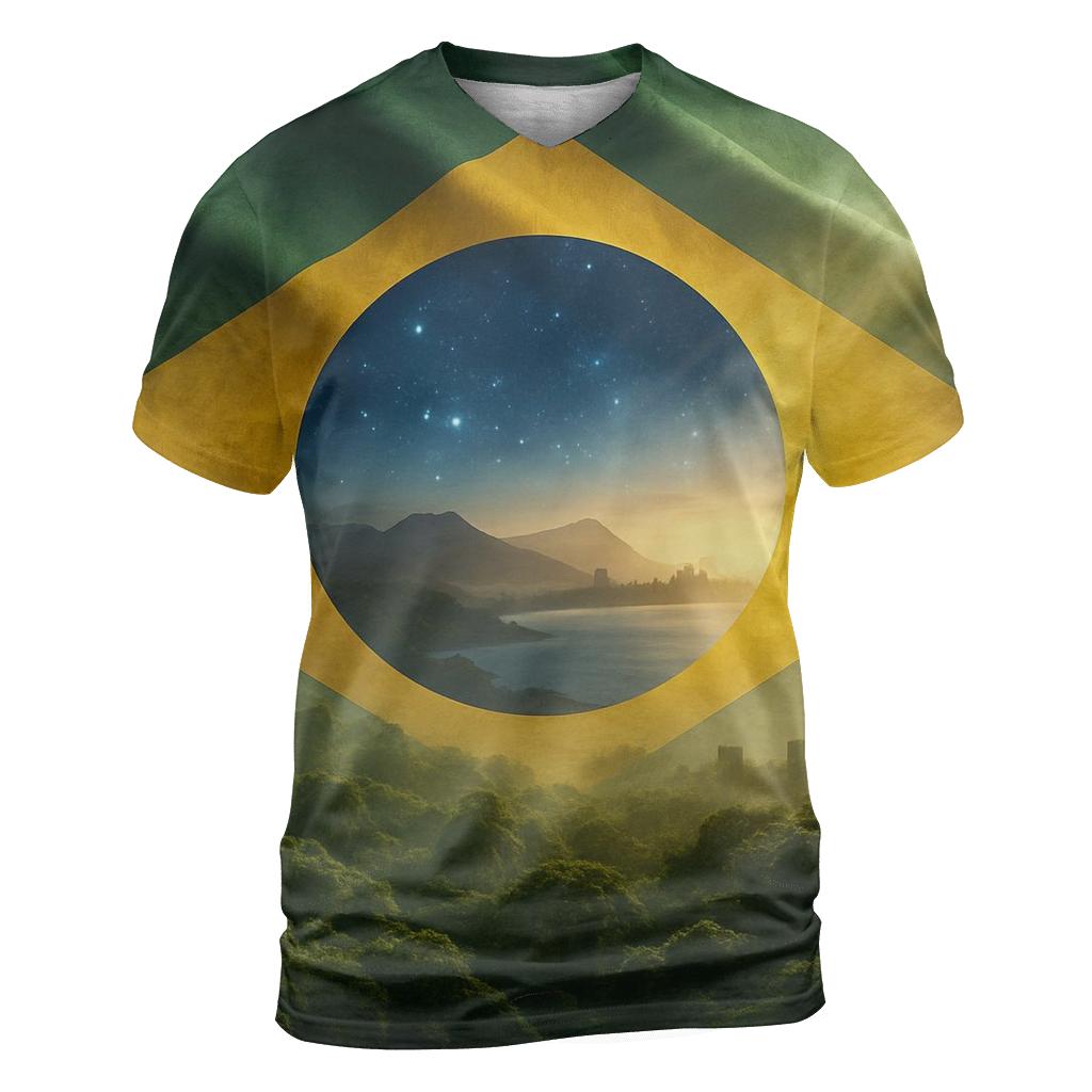 Emerald Horizon Brazil unique graphic print tees