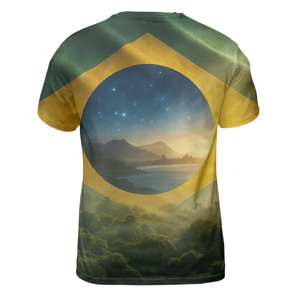 Emerald Horizon Brazil unique graphic print tees