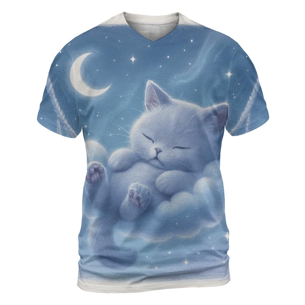 Starlit Cloud Hammock Cat Nap vibrant all-over design tees