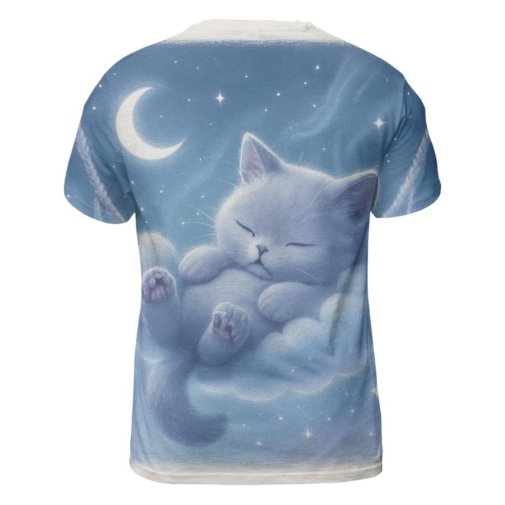 Starlit Cloud Hammock Cat Nap vibrant all-over design tees
