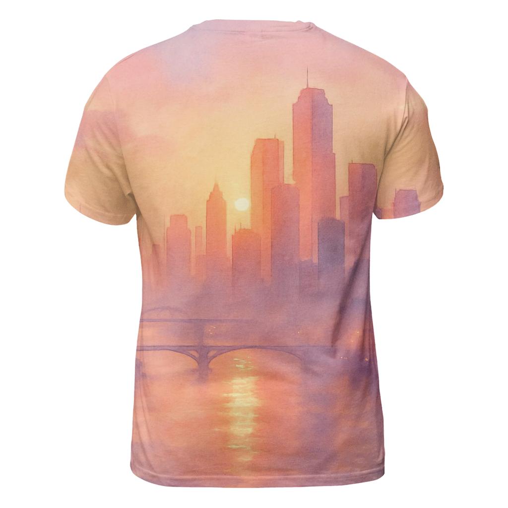 Orchid Skyline Afterglow River designer pattern shirts