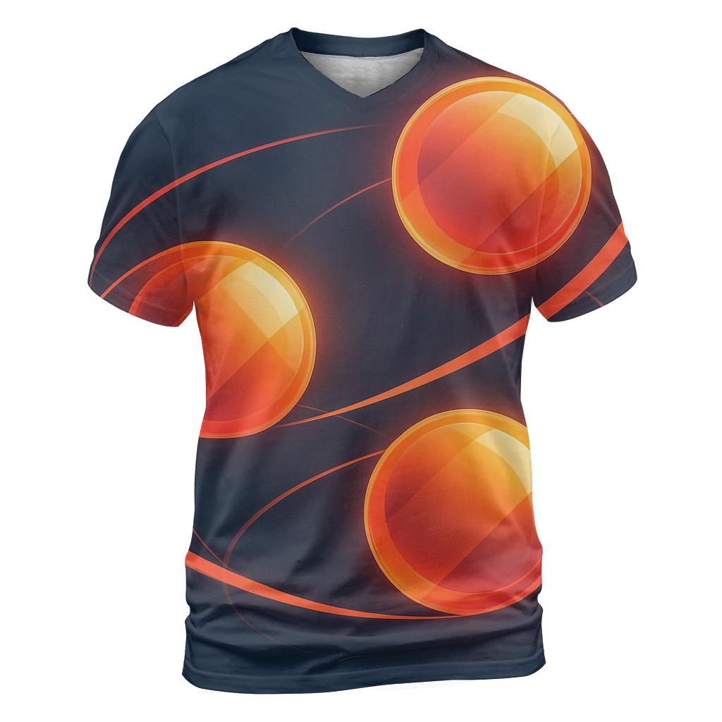 Citrus Plasma Orbit creative print fashion shirts