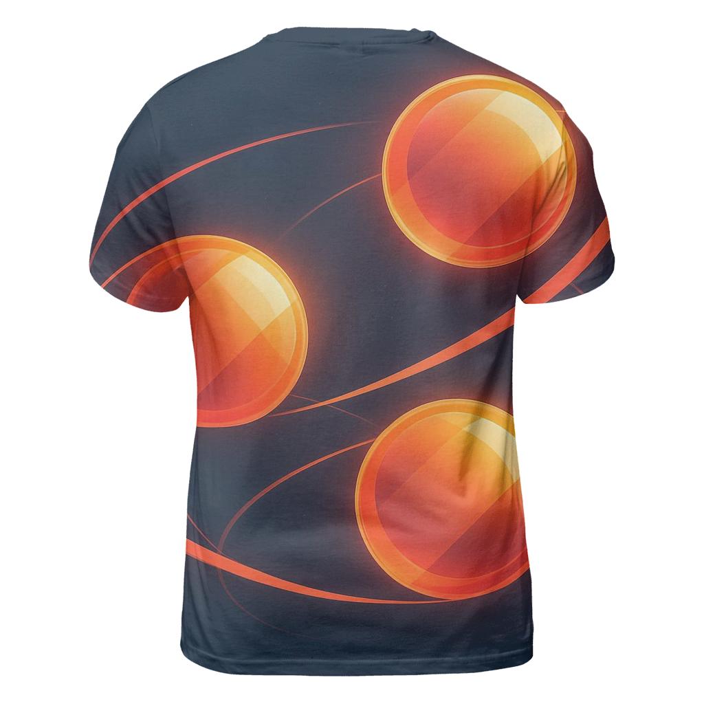Citrus Plasma Orbit creative print fashion shirts