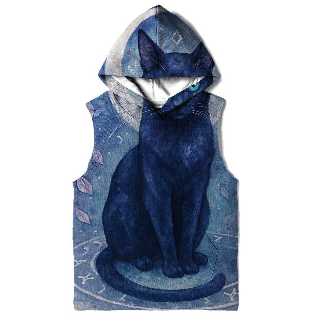 Moonlit Rune Guardian Cat lightweight hoodies