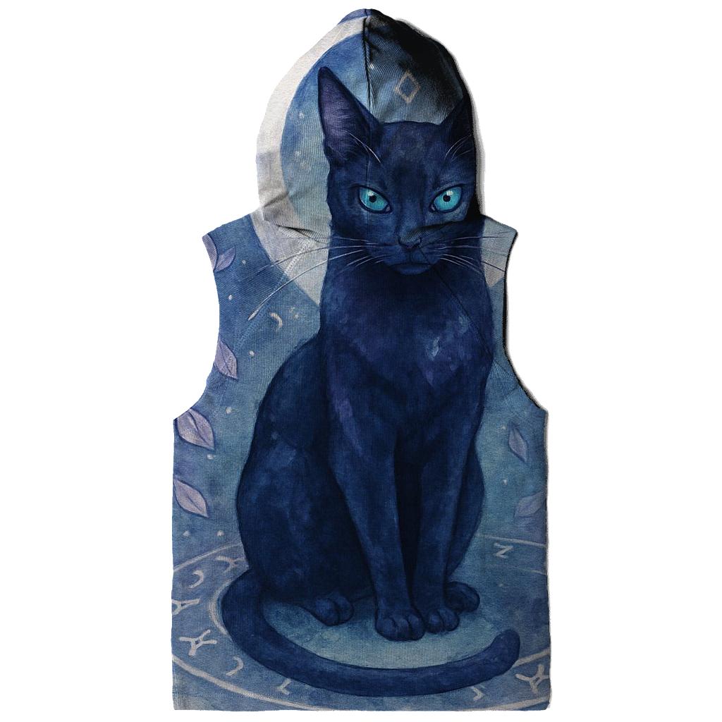 Moonlit Rune Guardian Cat lightweight hoodies