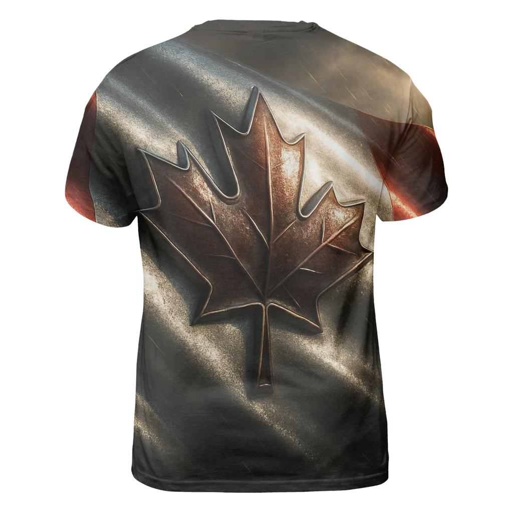 Metal Maple Storm Canada artistic all-over print tops