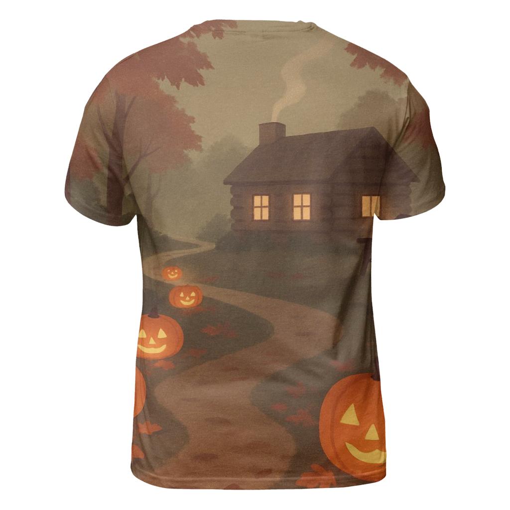 Harvest Lantern Path To Cozy Cabin unique graphic print tees