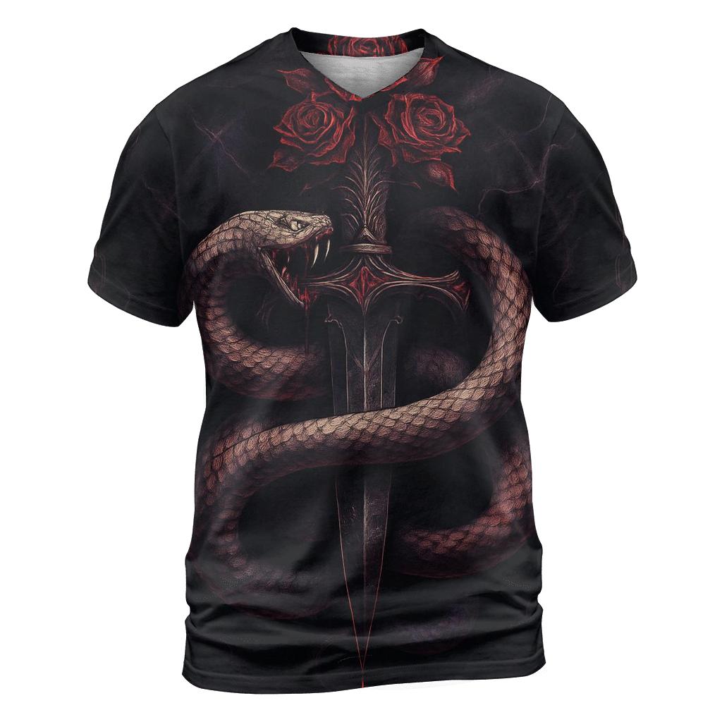 Serpent Dagger Covenant In Black Velvet Smoke artistic all-over print tops