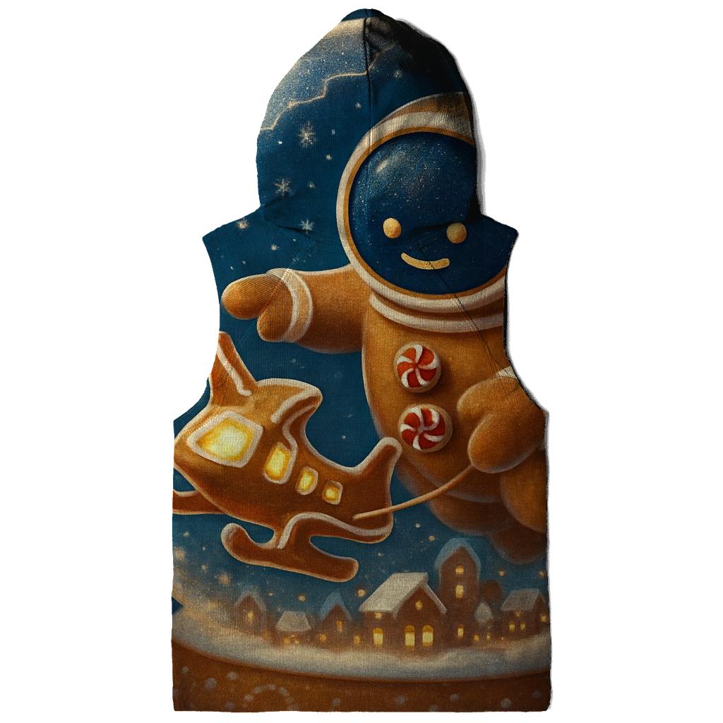Gingerbread Spaceport Snowglobe Landing heavyweight hoodies