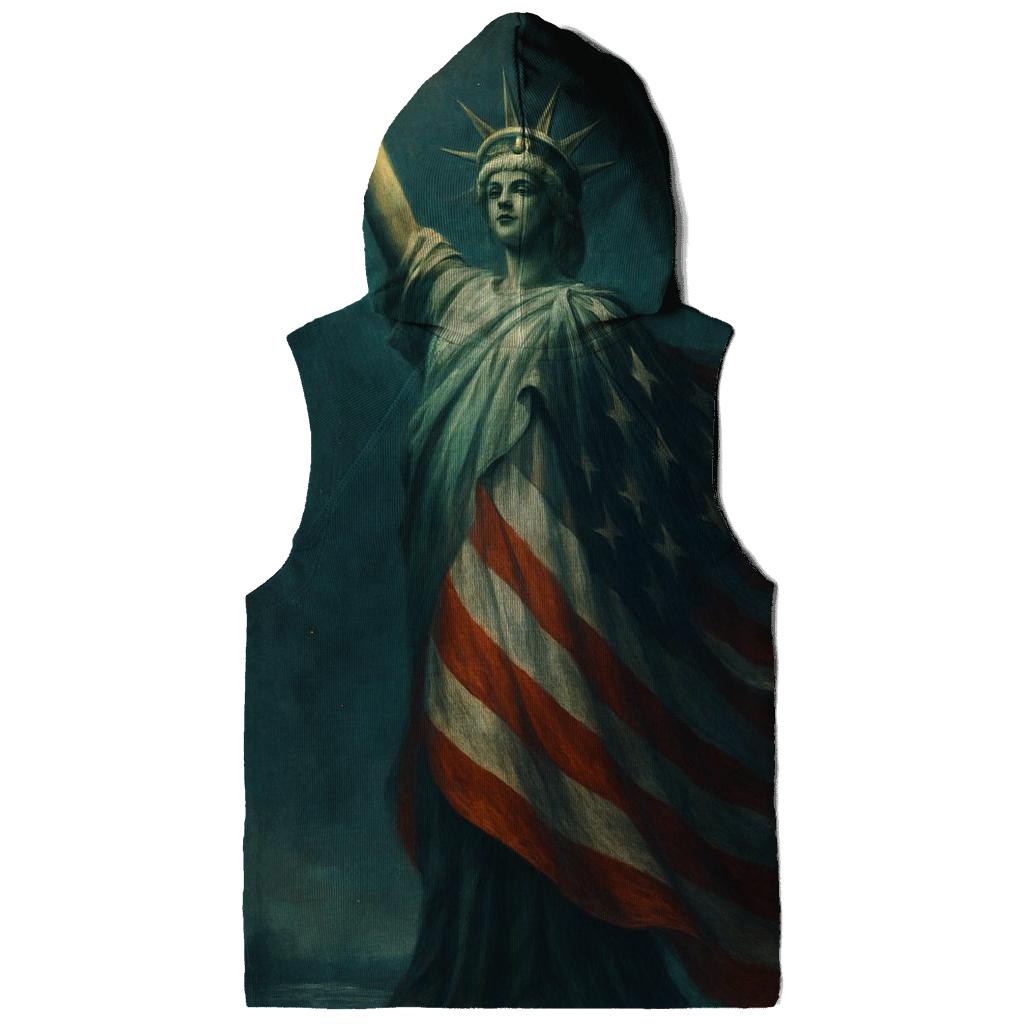 Liberty Lantern In Midnight Harbor embroidered hoodies