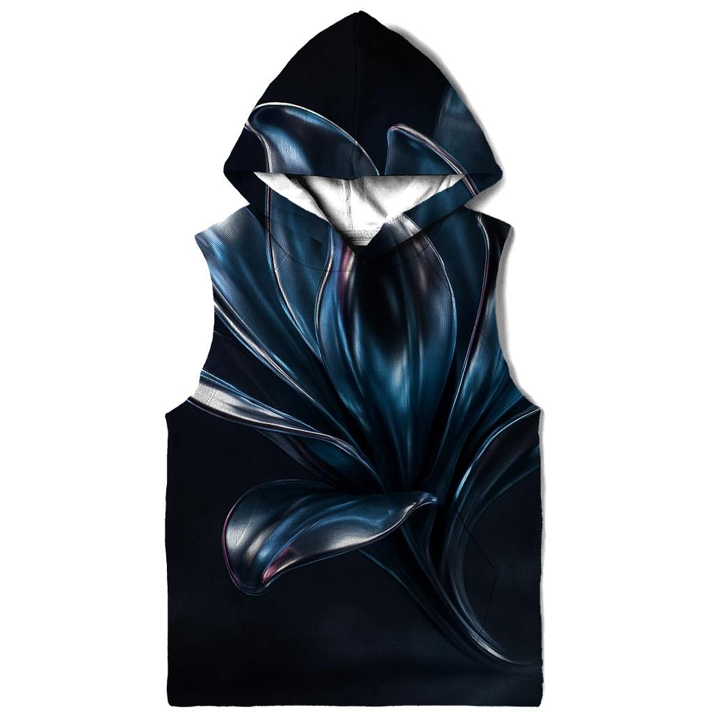 Chrome Bloom Nebula Sculpture premium hoodies
