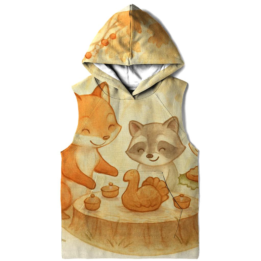 Autumn Wildlife Feast Circle hoodies fashion