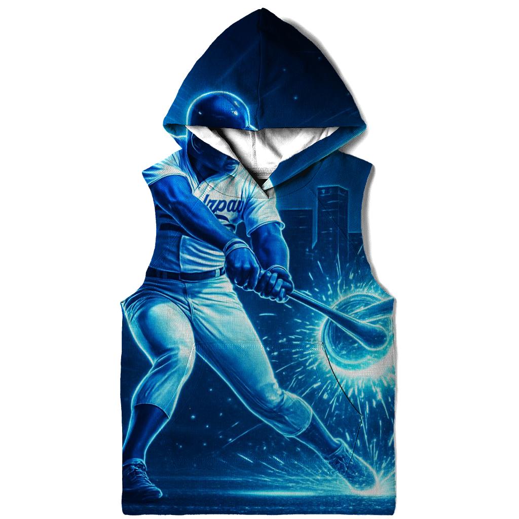 Neon Bat Spark Impact In The Night Skyline custom hoodies