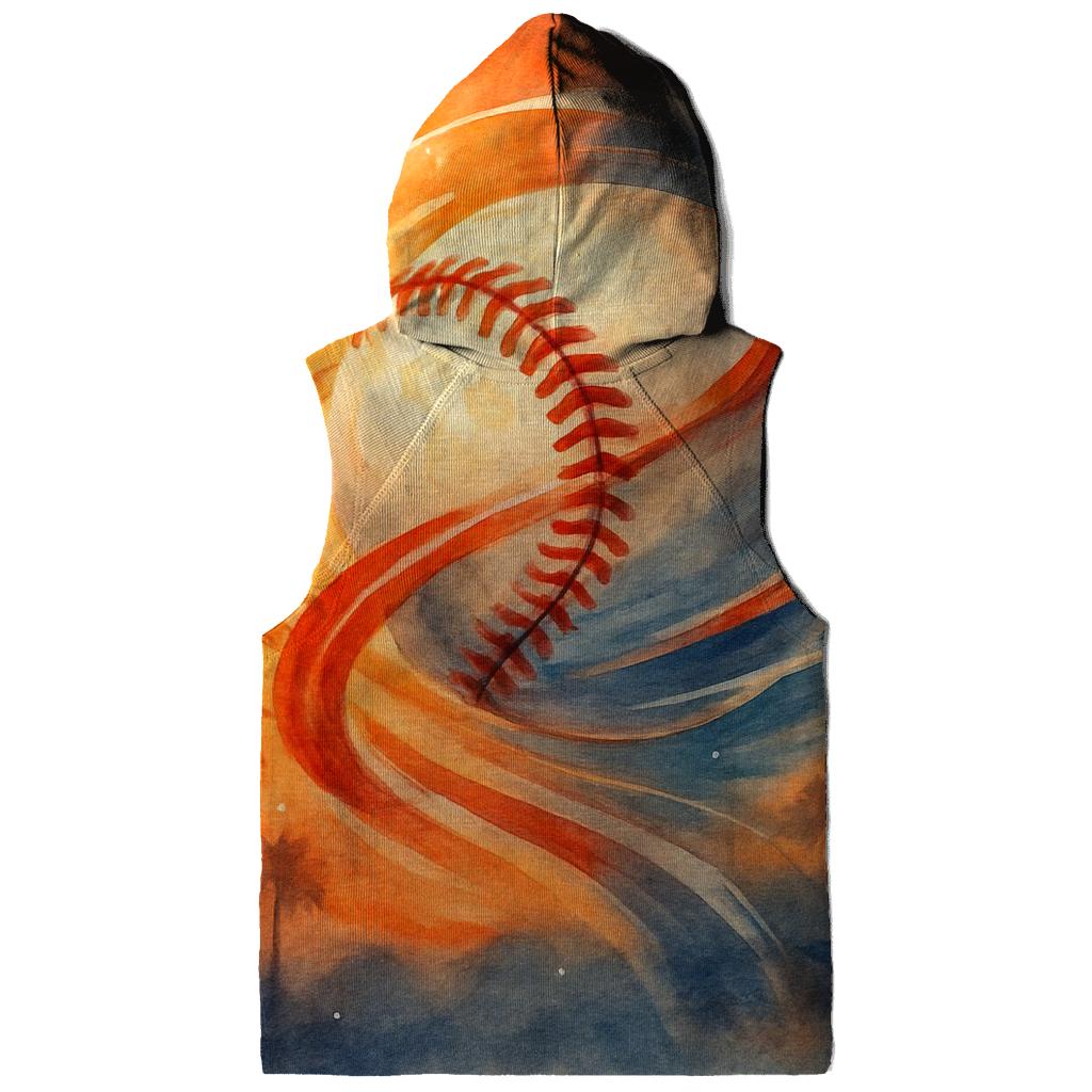 Sunset Seam Trails Across California Skies embroidered hoodies