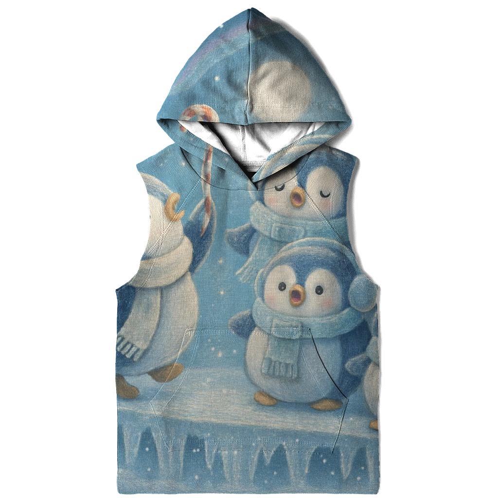 Penguin Choir On Icicle Stage printed hoodies