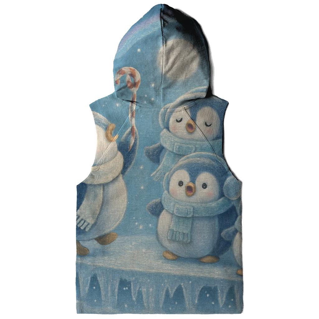 Penguin Choir On Icicle Stage printed hoodies