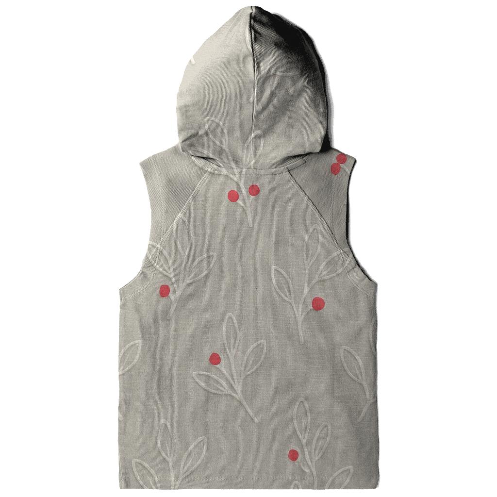 Minimal Mistletoe Emboss Scatter On Warm Light Gray Background lightweight hoodies
