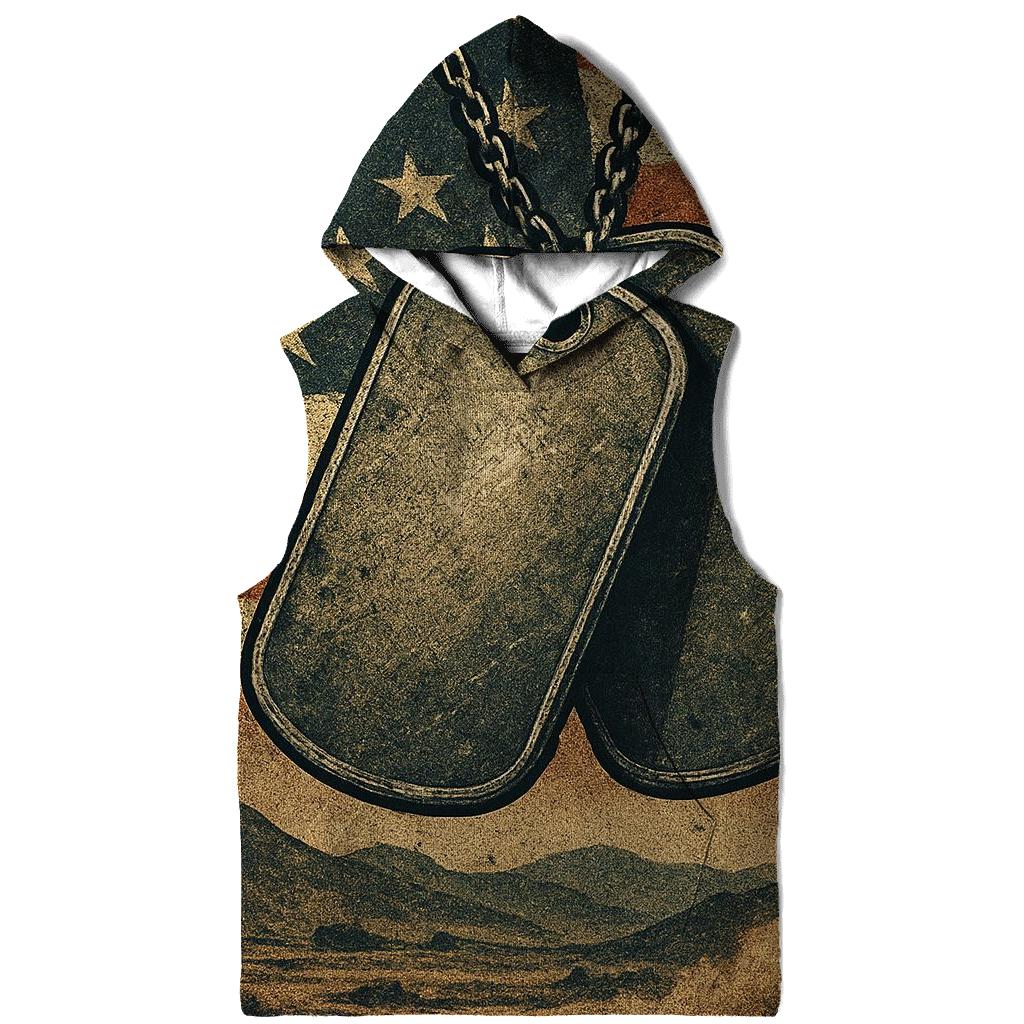 Dog Tags In The Red White And Blue Dust zip-up hoodies