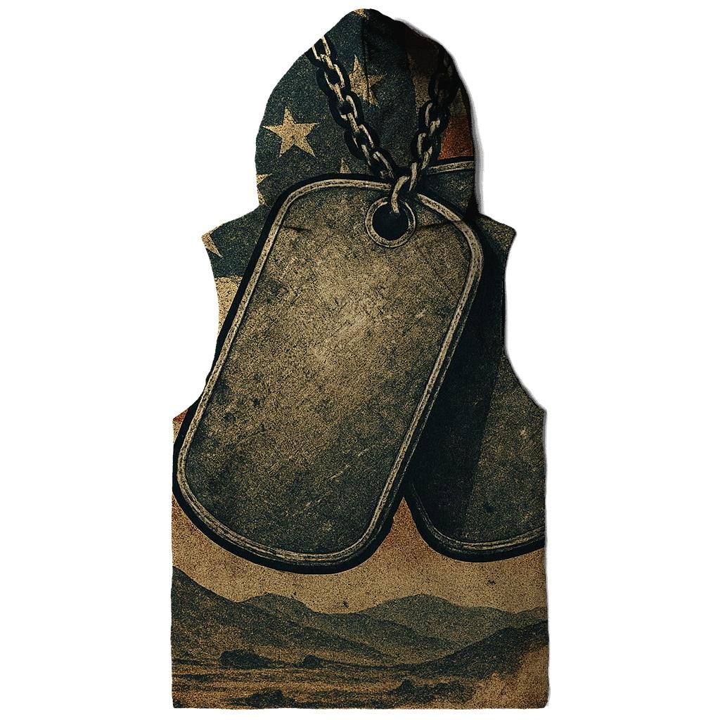 Dog Tags In The Red White And Blue Dust zip-up hoodies